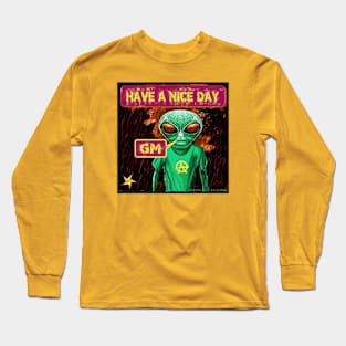 Funny Alien Retro Sci Fi Long Sleeve T-Shirt